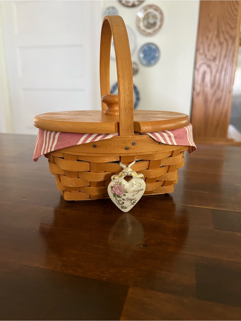Longaberger Horizon of Hope Basket with Lid, 1999